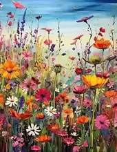 Peinture diamant Fleurs