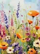 Peinture diamant Fleurs modèle 7574