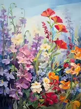 Peinture diamant Fleurs modèle 7575