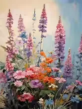Peinture diamant Fleurs modèle 7576