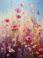 Peinture diamant Fleurs modèle 7583