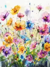 Peinture diamant Fleurs modèle 7585