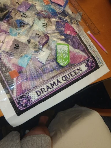 Peinture diamant Dark Art réalisée par un client Diamora